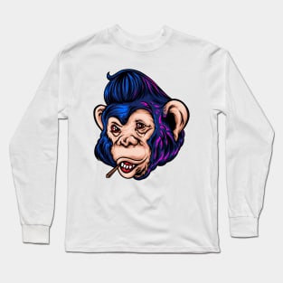 Monkey blue face Long Sleeve T-Shirt